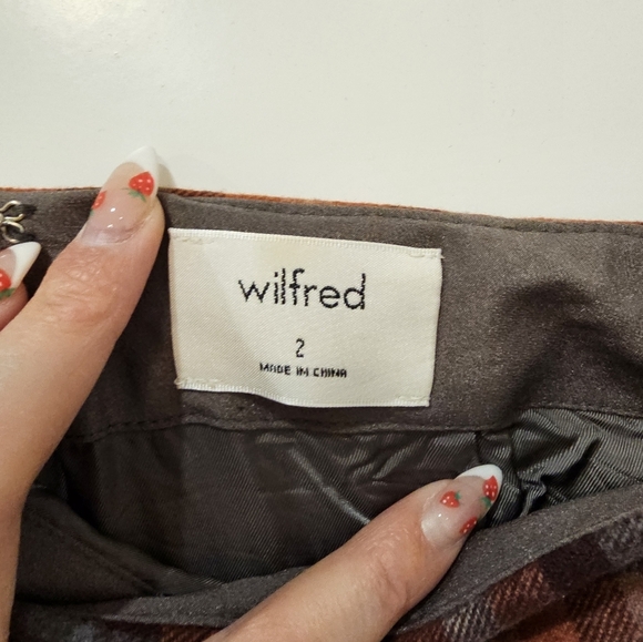 Wilfred tie front wrap mini skirt cashmere and wool - Picture 5 of 9